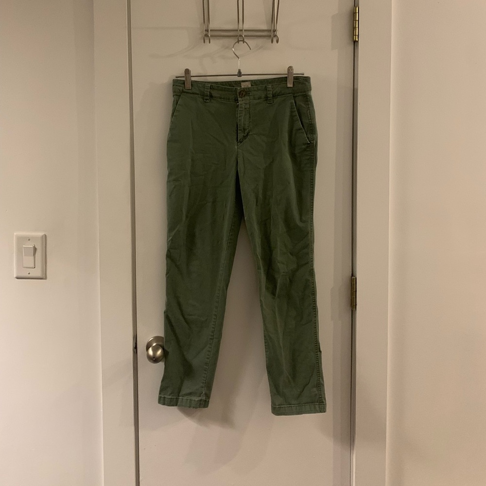 GAP Girlfriend Chino Olive Cargo-type Pants